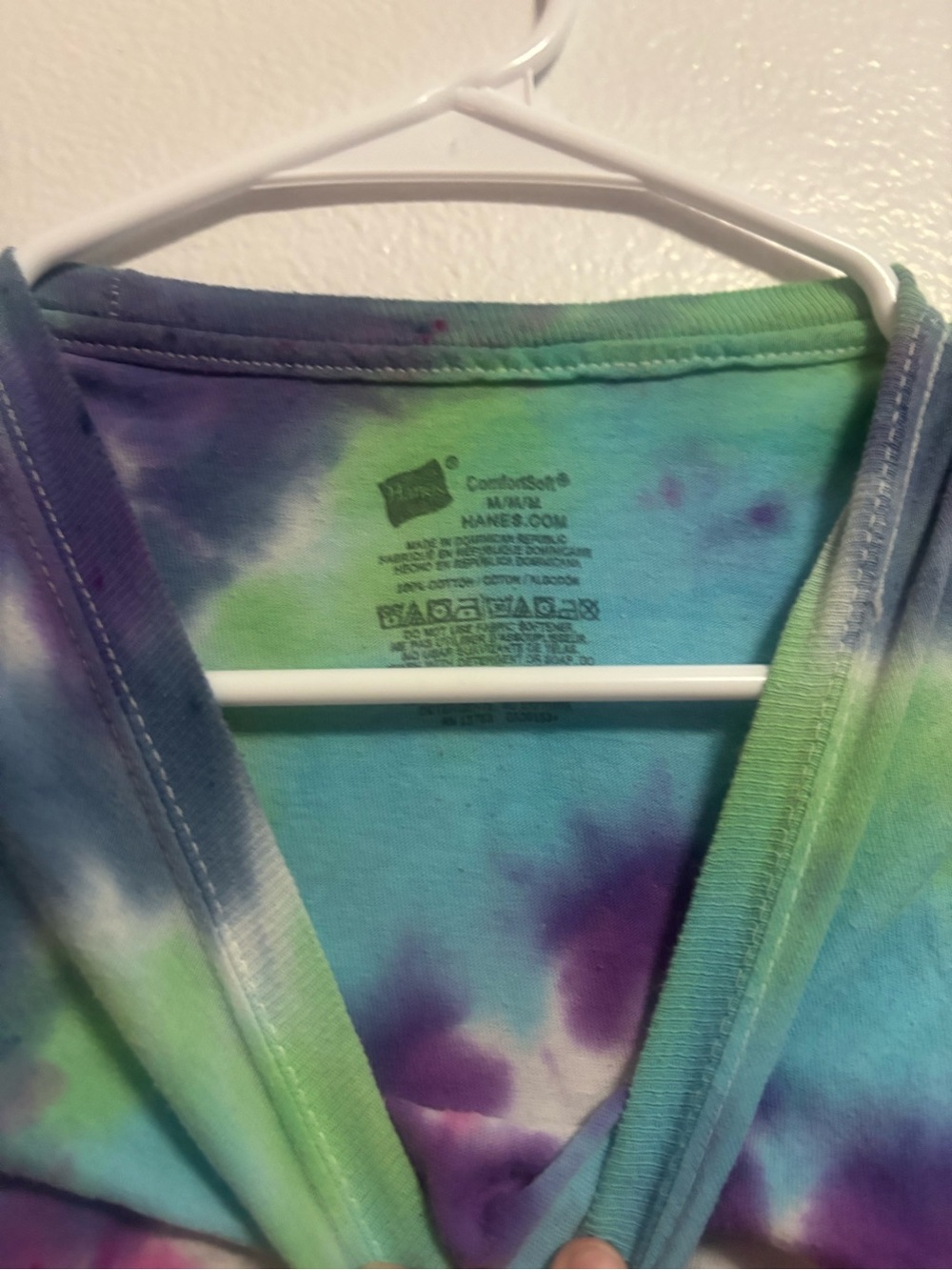 Hanes ComfortSoft Colorful Spiral Tie-Dye Tee - Picture 3 of 4